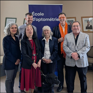 From left to right: Dr. Judith Renaud, Dr. Natalina Martiniello, Dr. Tanya Packer, Dan Zbacnik. Back row: Dr. Joe Nemargut and Dr. Walter Wittich.