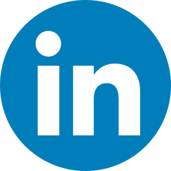•	Le logo LinkedIn représente les lettres « in » dans un cercle bleu.